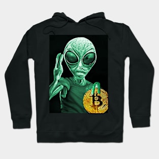 Alien Bitcoin Collectors Mars Invasion Sci-fi Hoodie